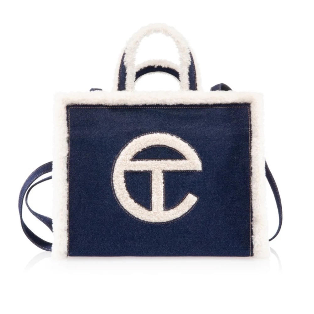 Brand New Telfar x Ugg Denim Shearling Shopping Bag (NWT)